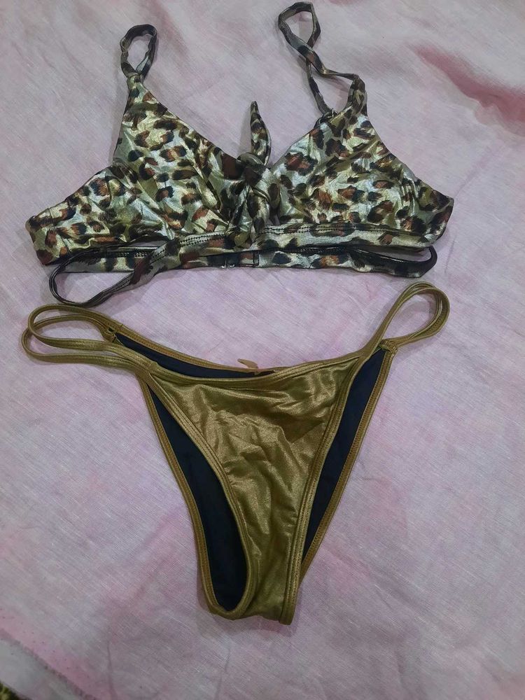 Leopard Print Bikini Set