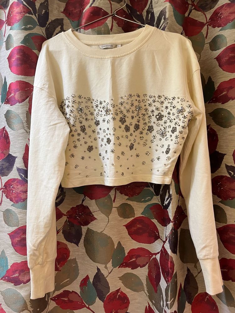 Cover Story Beaded Crop Top