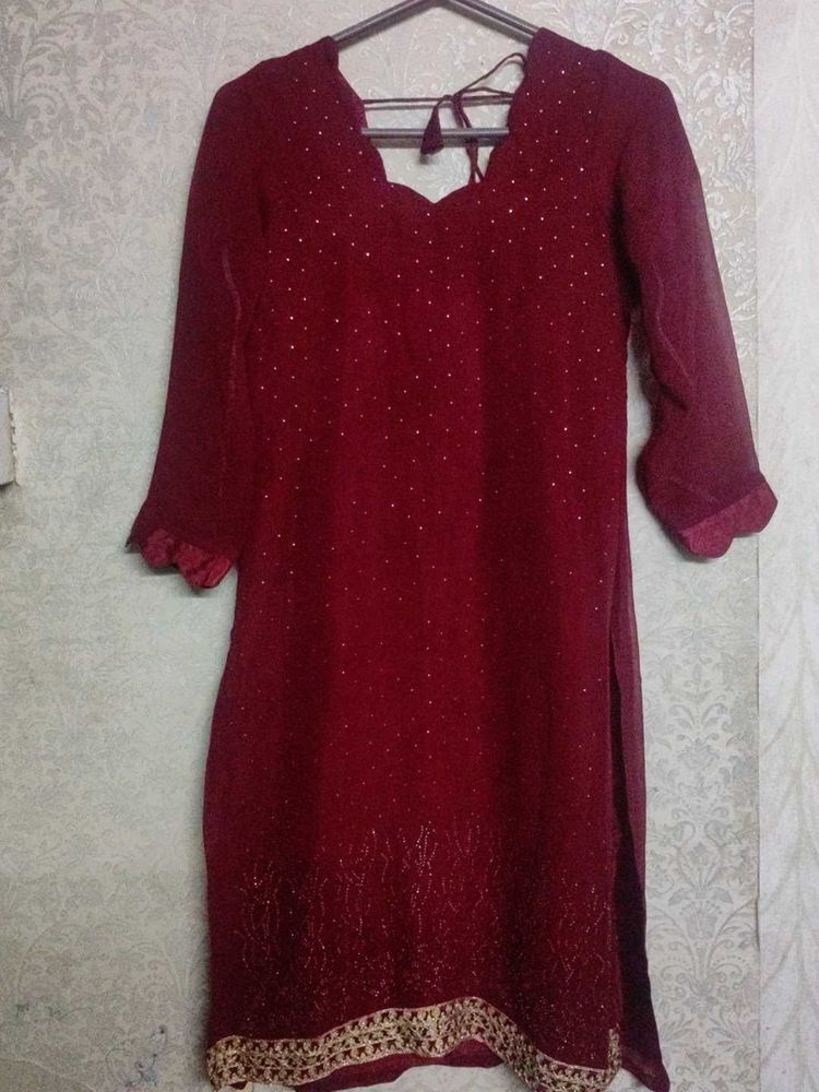 Maroon Kurta sets