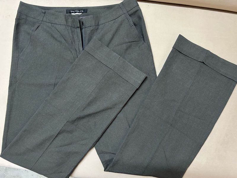 Dark Grey Formal Trousers Women