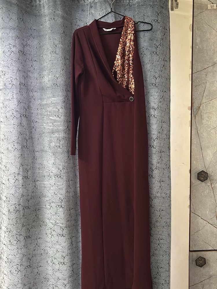 Burgundy Sequin Dress