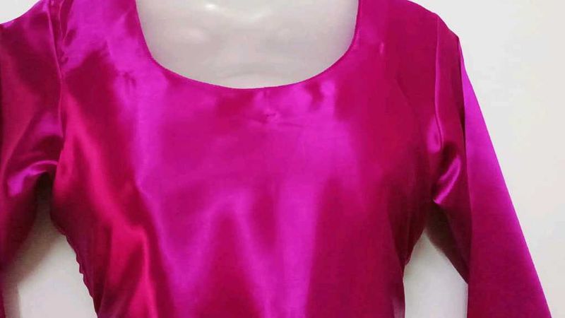 Pink Satin Salwar Suit