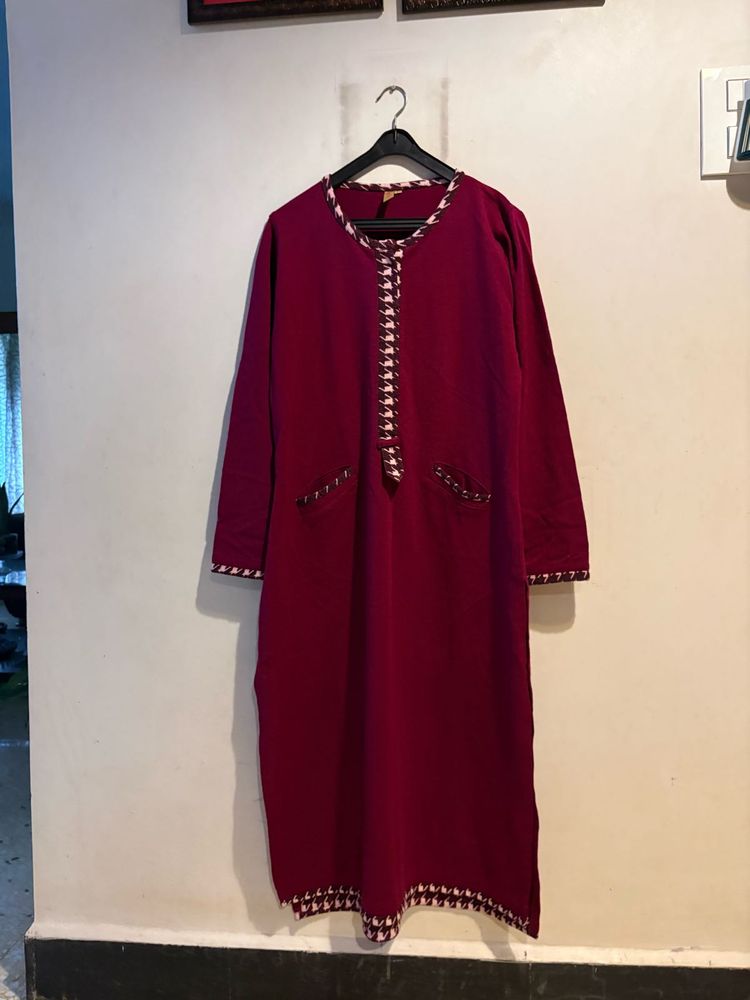Elegant Maroon Kurta