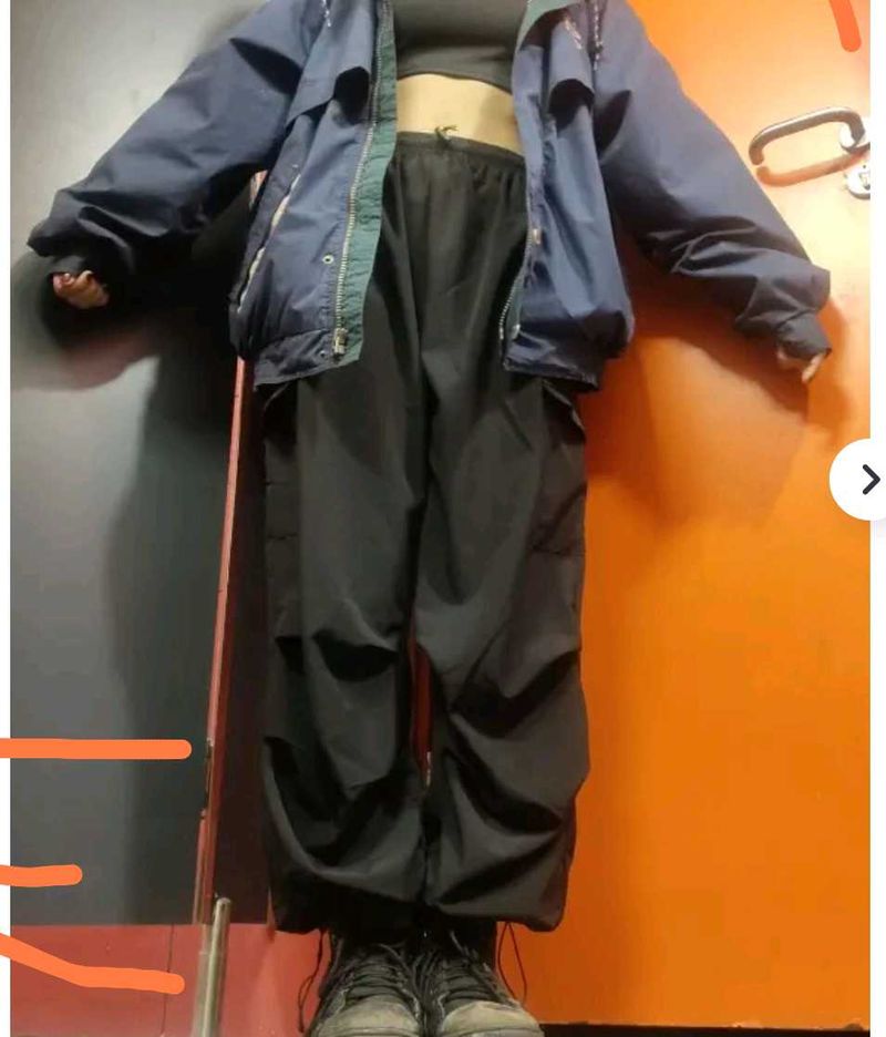 Black Baggy Cargo Pant /trouser Women
