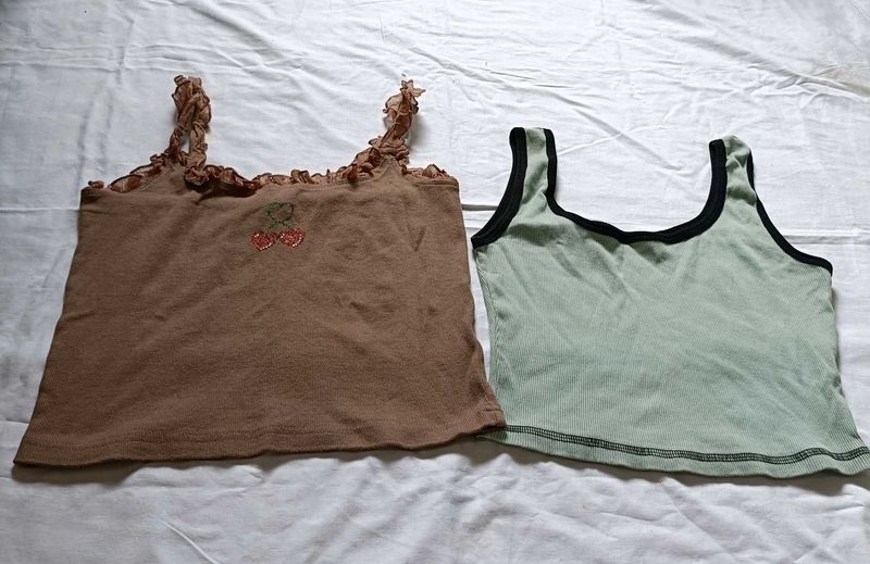 Mint And Nude Tops Combo