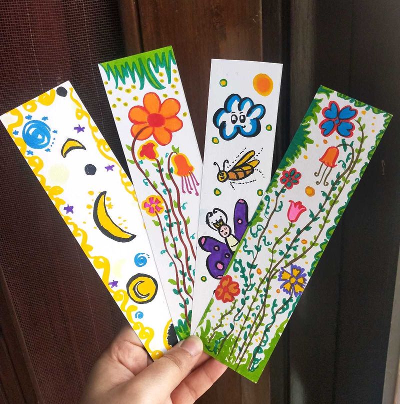 Hand drawn Nature Bookmarks 🌸☘️