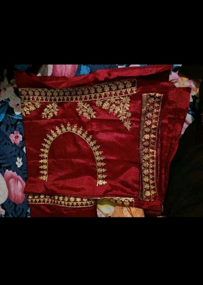 New Embroidered Saree With Designe Blouse Piece