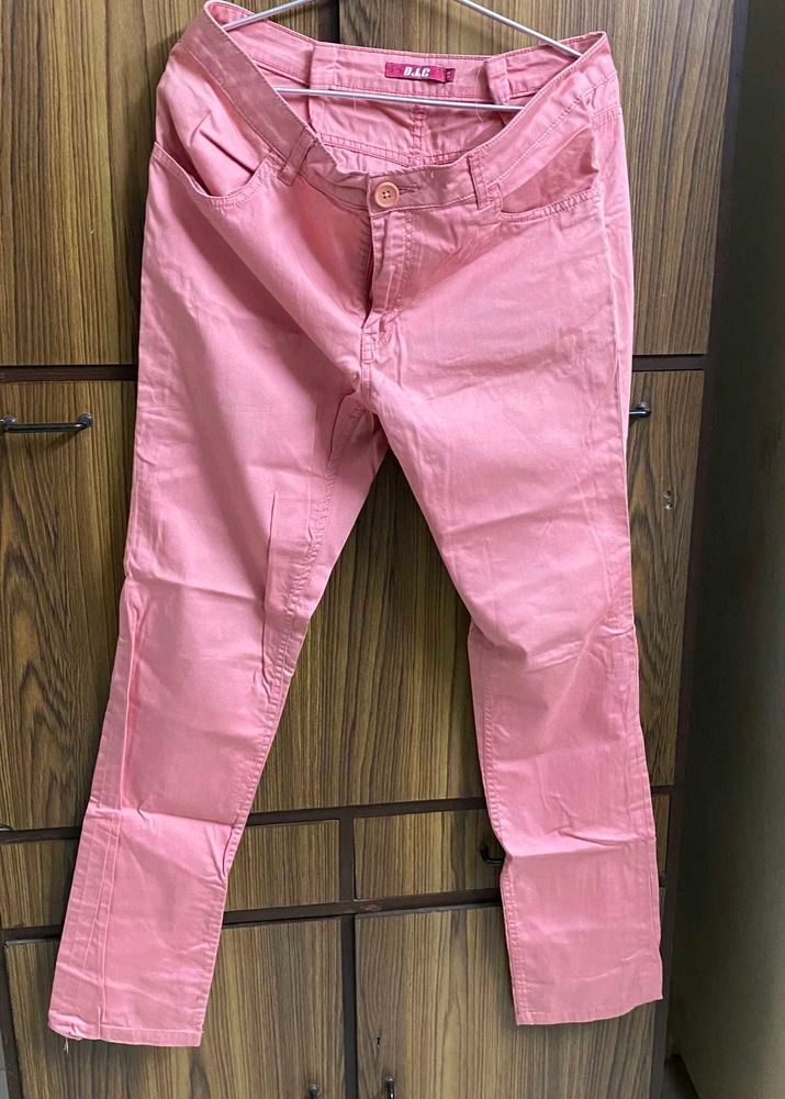 Pink Casual Pants