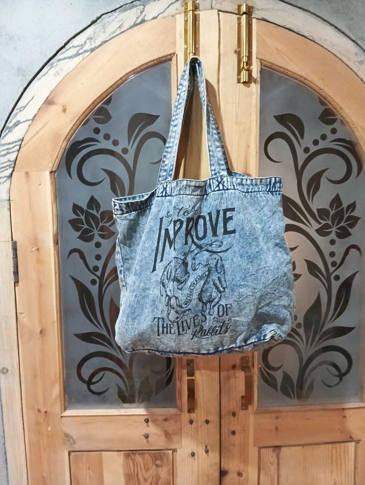 Discount Rate Denim Tote Bag 🛍️