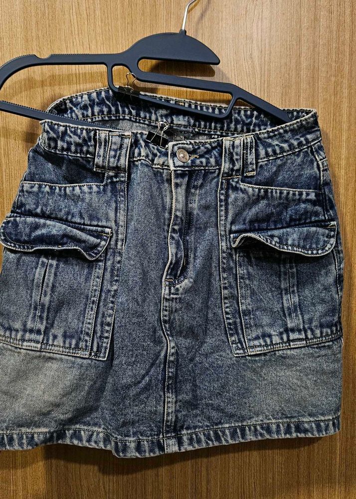 Denim Mini Skirt