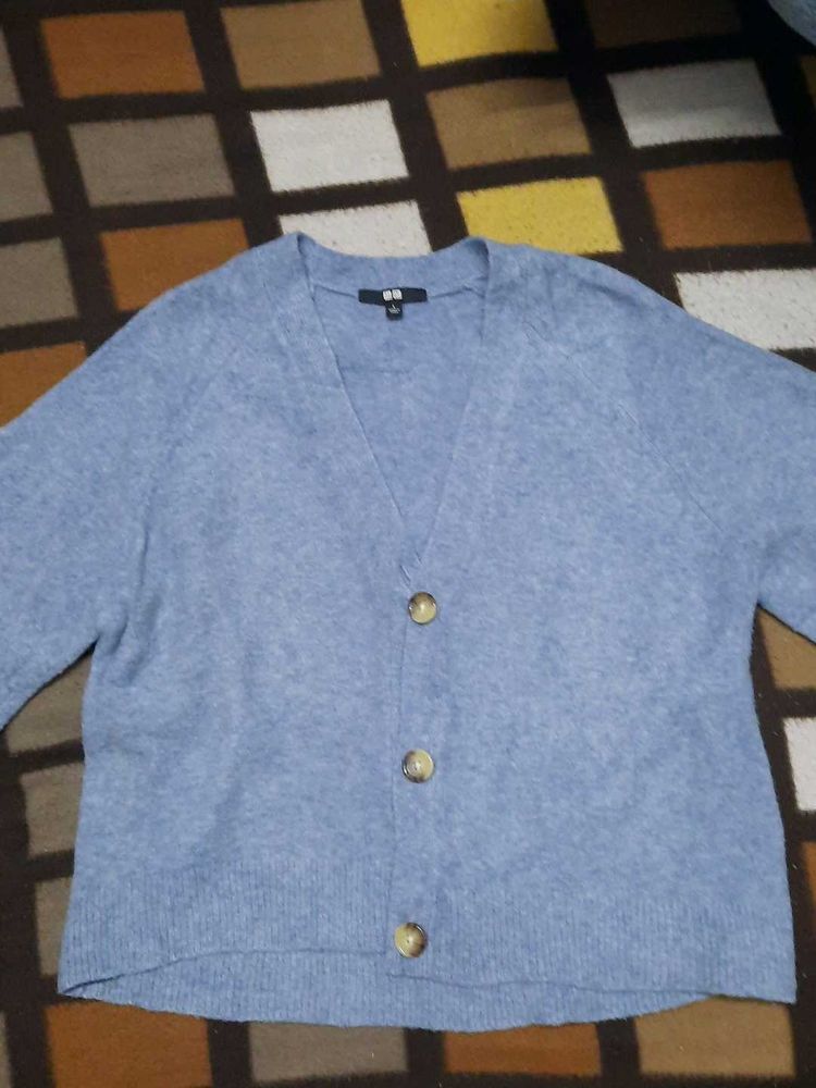 Light Souffle Yarn Long Sleeve Cardigan