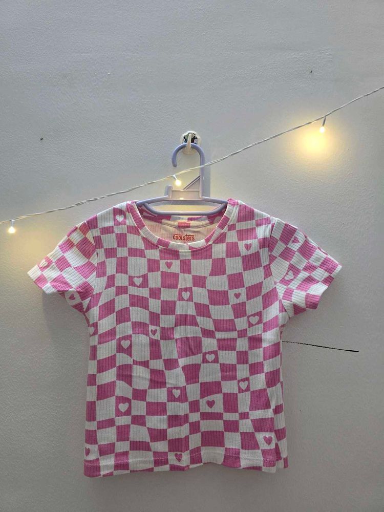 Checkered Heart Tee