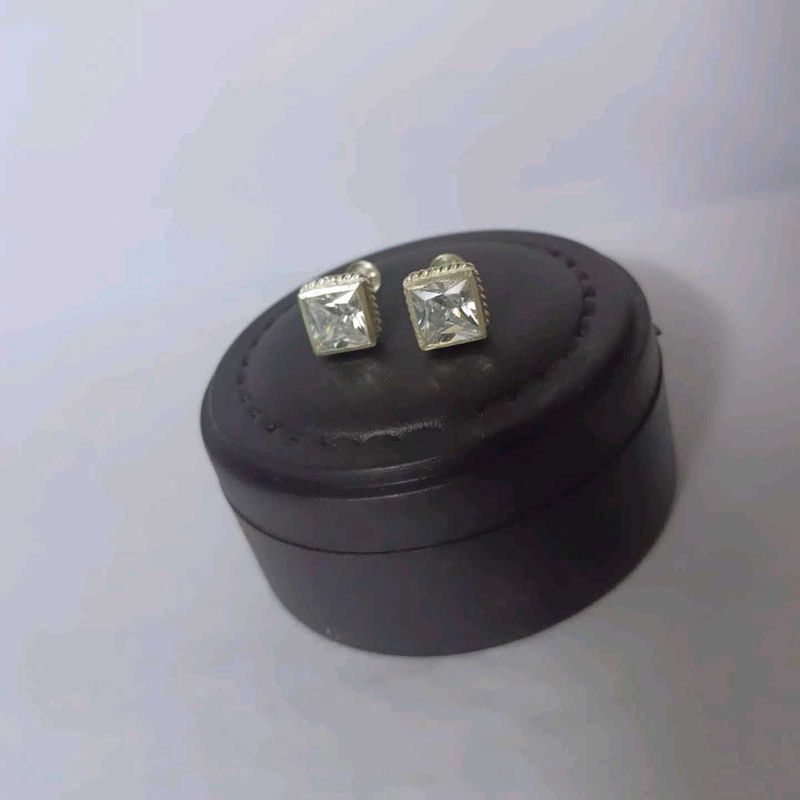 Pure Silver Sterling White AD Stud
