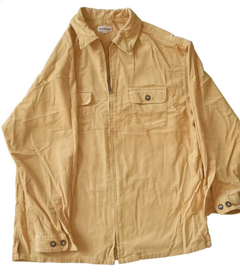 Vintage Corduroy Zip-Up Shirt Jacket