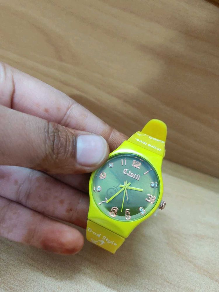 Stylish Yellow Watch