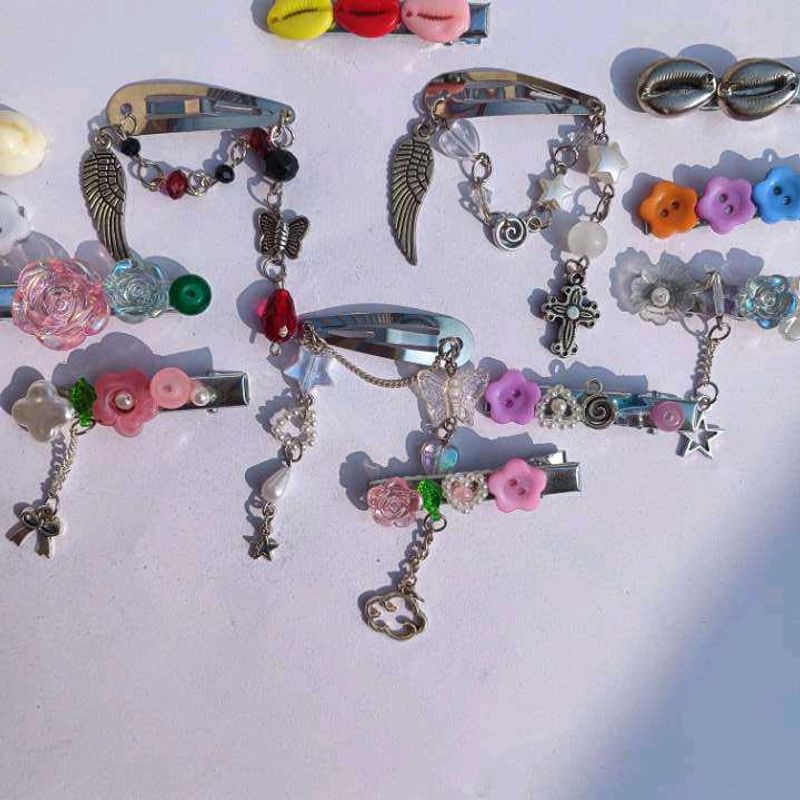 aesthetic hair clips combo