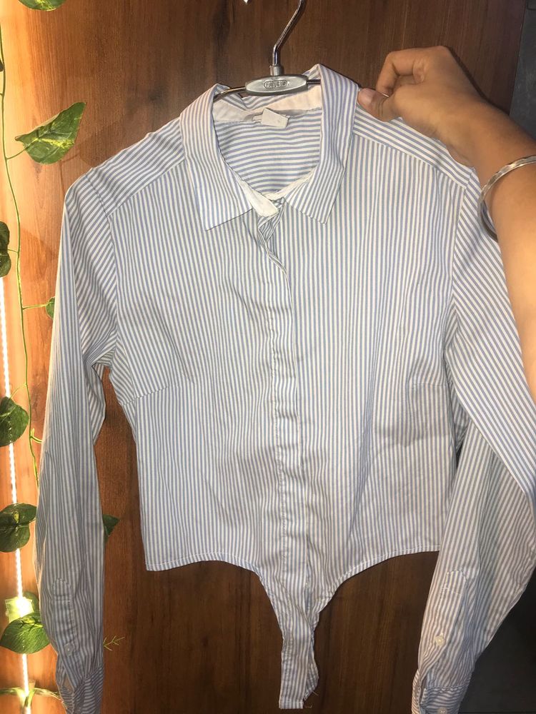 Striped Bodysuit Top