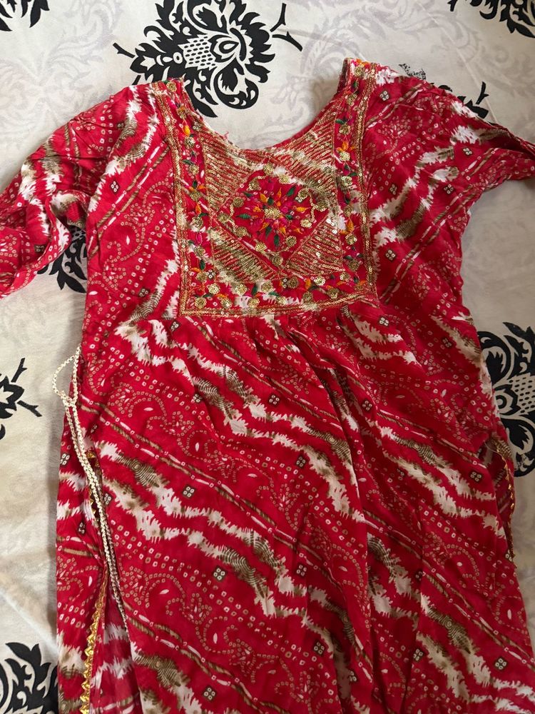 elegant KURTI, Bandhni Style ❤️❤️❤️🤍