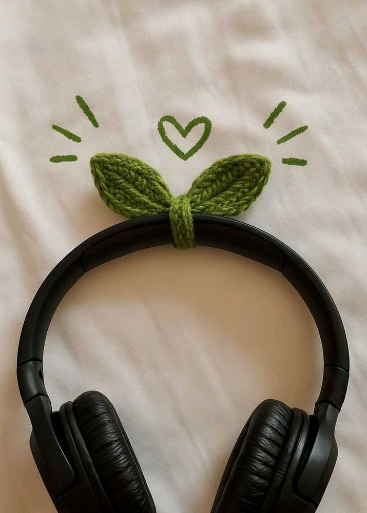 crochet sprout for headphones