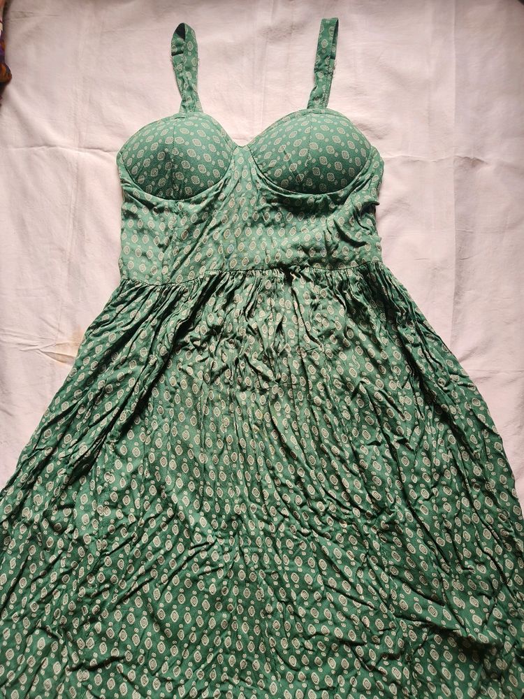 Green Dotted Sundress