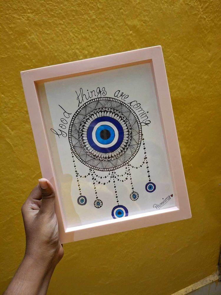 Evil Eye Mandala Art Frame