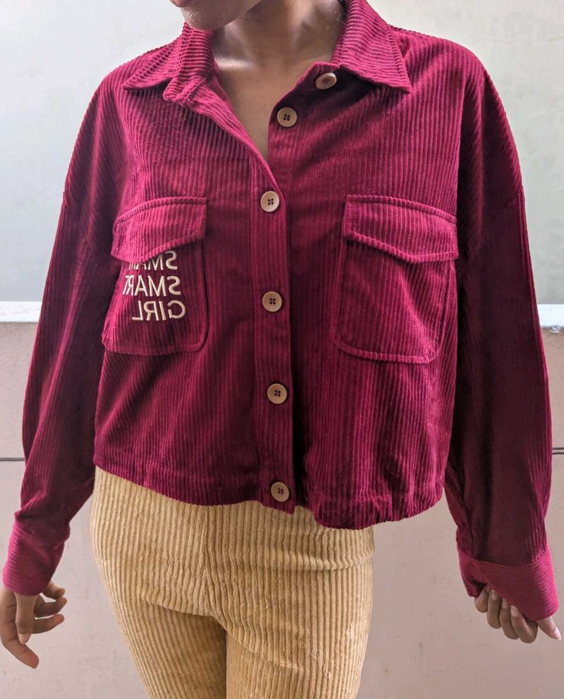Maroon Velvet Jacket (Smart Girl)