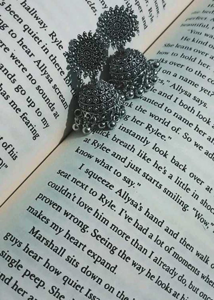 Silver Jhumka Earrings