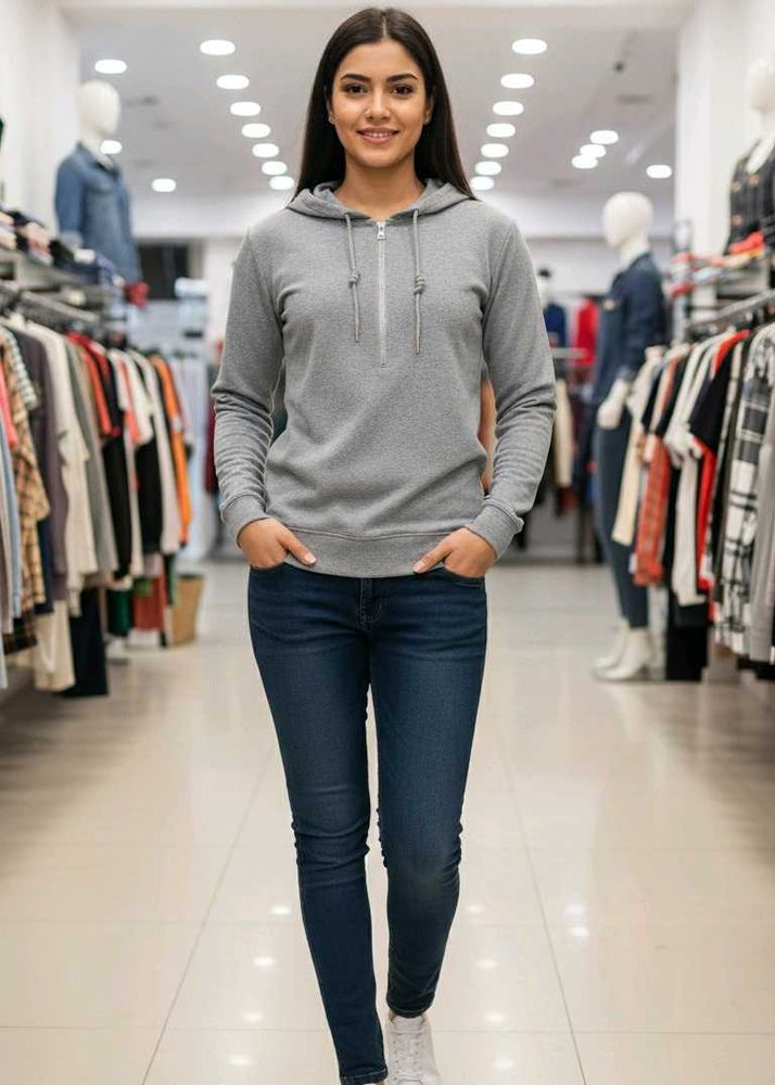 ISSA Maid In Chaina Gray Women&#39;s Hoodie