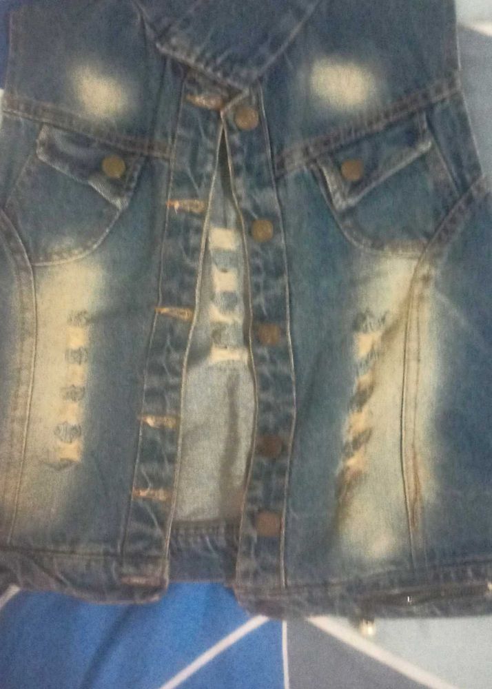 Girly Ripped Denim Jacket