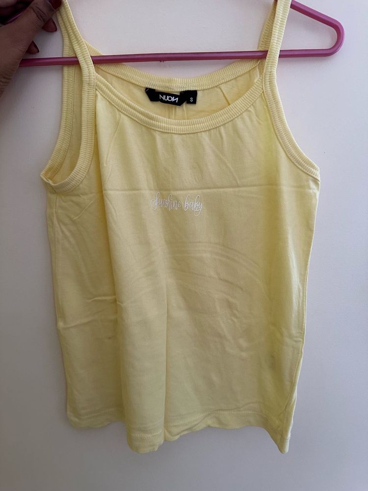 Lemon Yellow Strap Top
