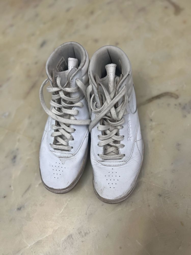 White Angle Length Reebok Shoes