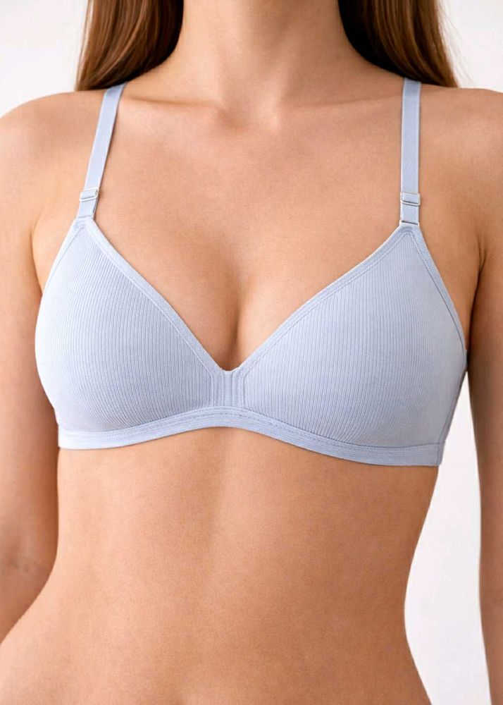 SHEIN Light Blue Padded Bra – L size