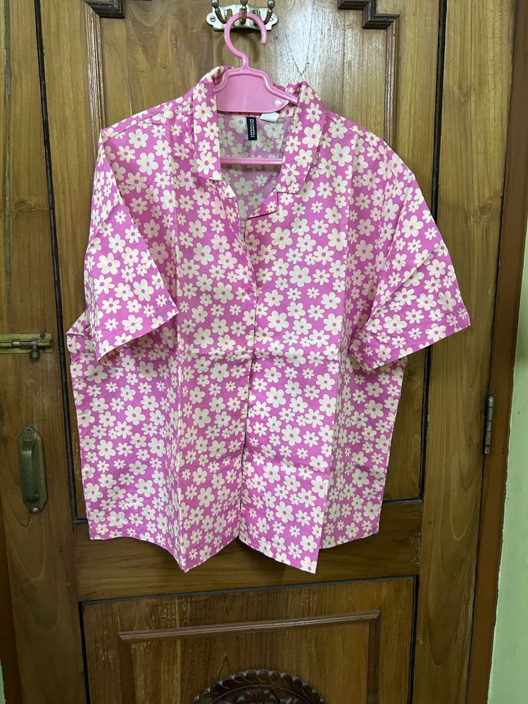 Boxy Floral Print Shirt