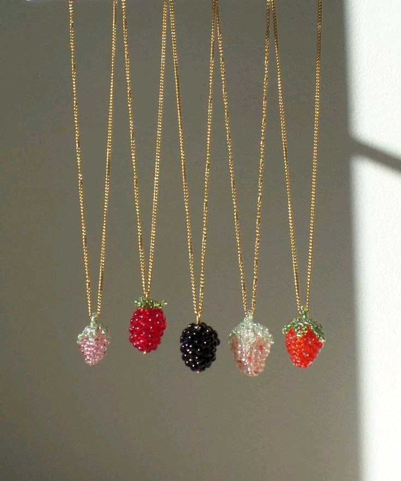 Berry Beaded Necklace