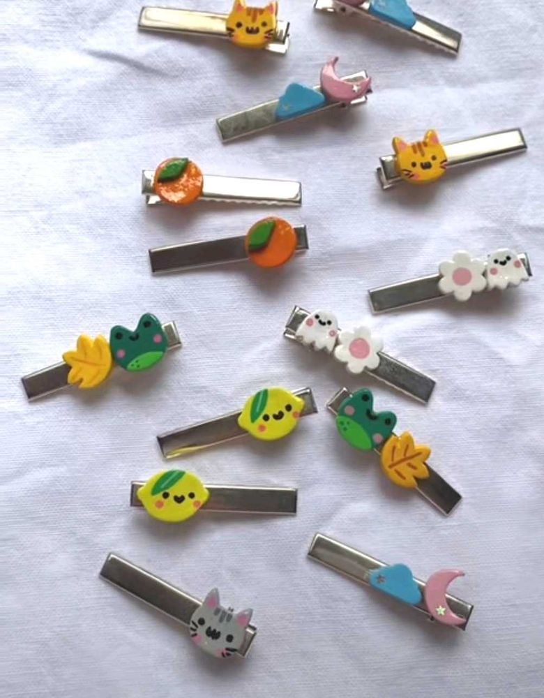 Cute Kawaii Hair Clips - Handmade!