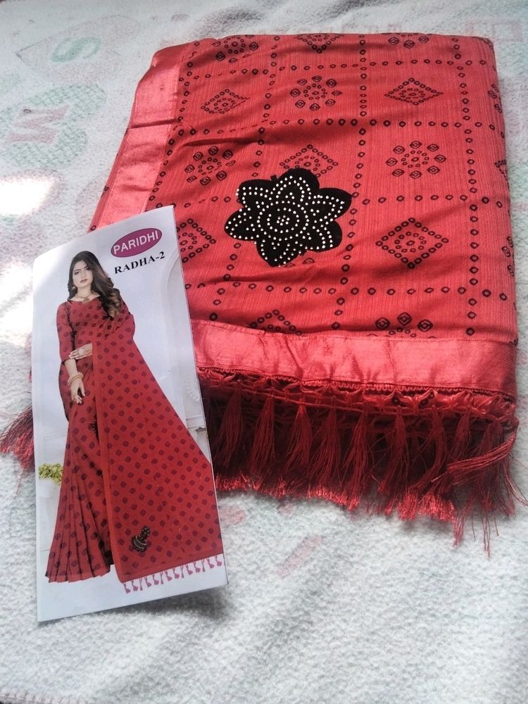 New Georgette Red Colour Women Saree