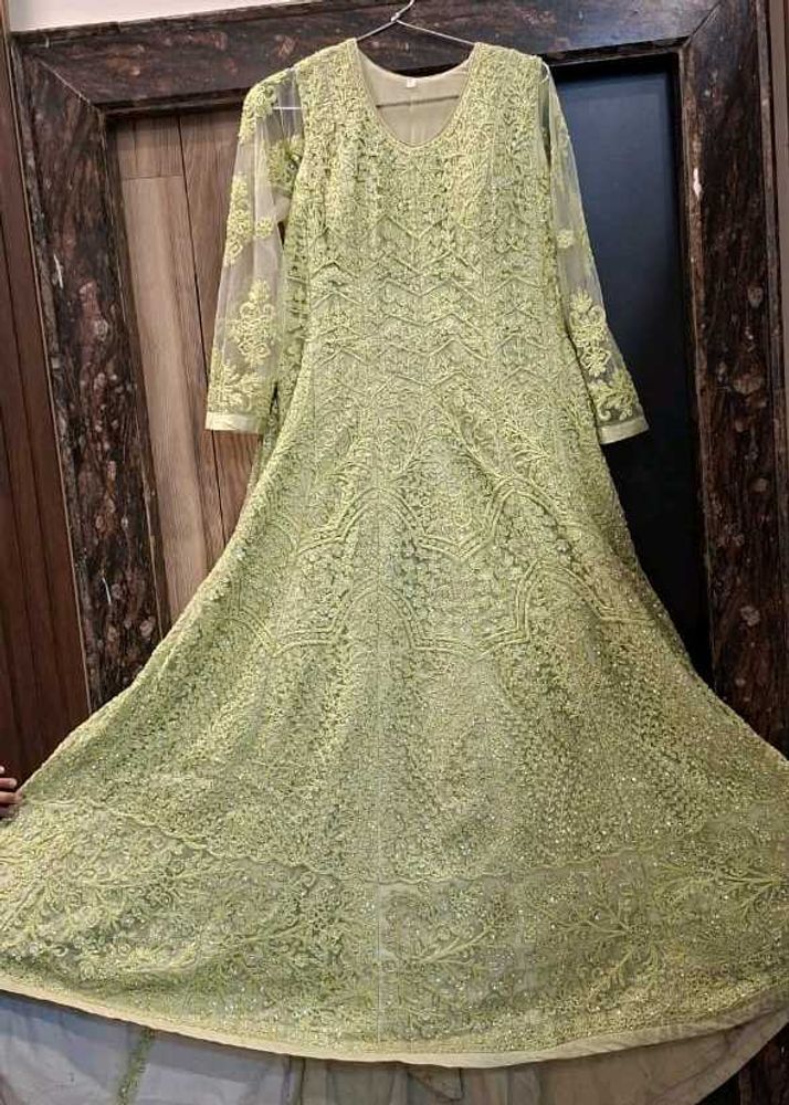 Elegant Green Anarkali Gown