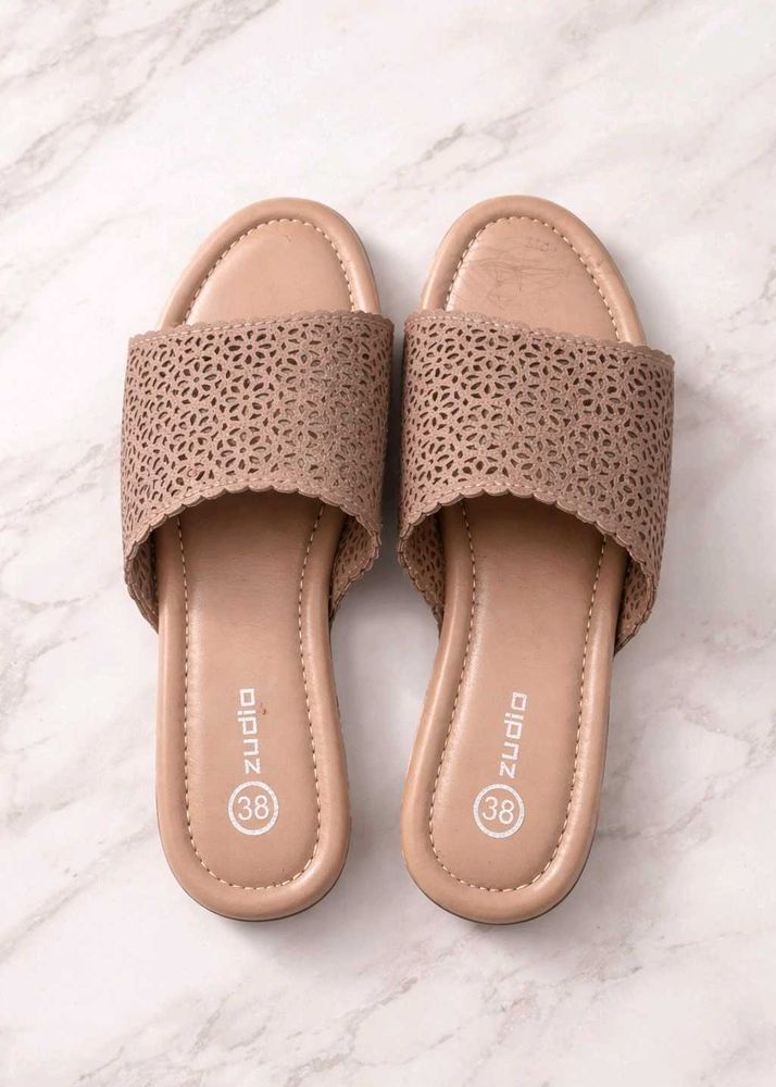 Zudia Laser-Cut Slip-On Sandals