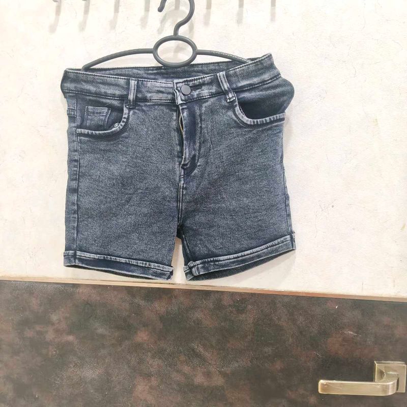 Acid Wash Denim Shorts