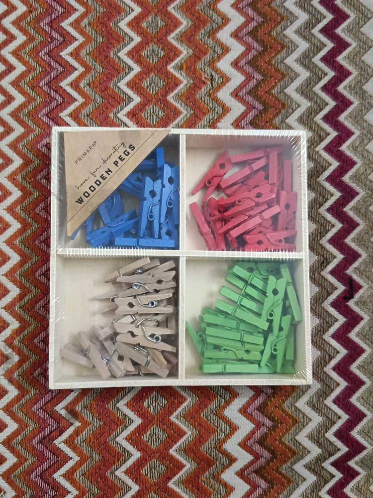 Primark Wooden Pegs - New