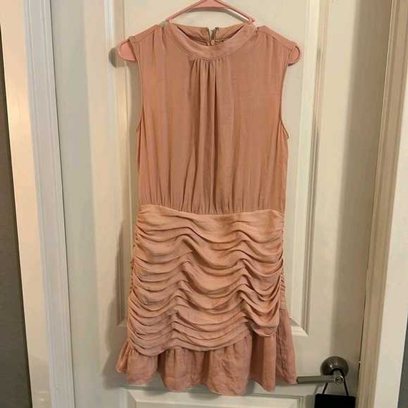 Korean Sexy Peach Silky Dress