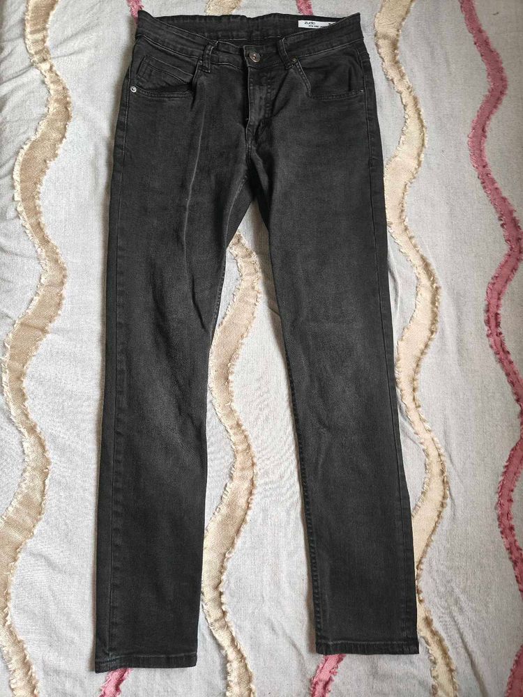 Dark Grey Denim Jeans