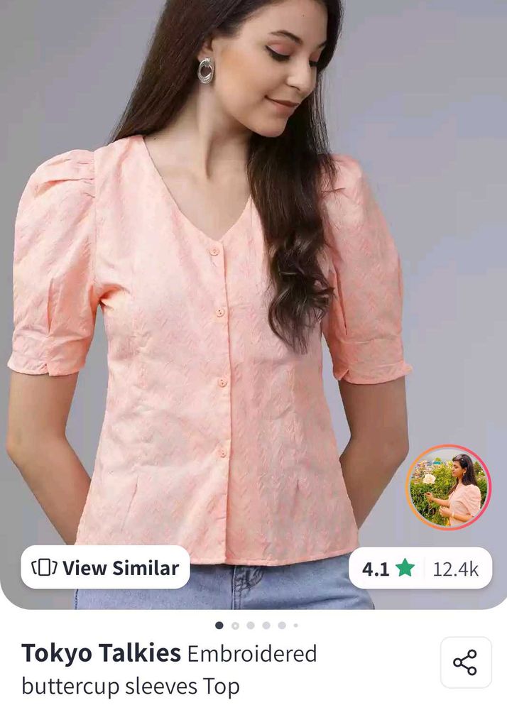 Peach Chevron shirt