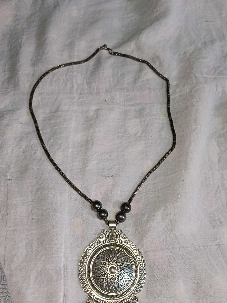 Boho Silver Necklace