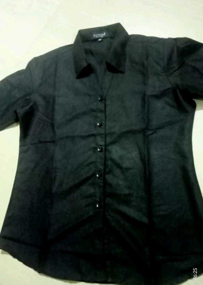 Black Button-Down Shirt