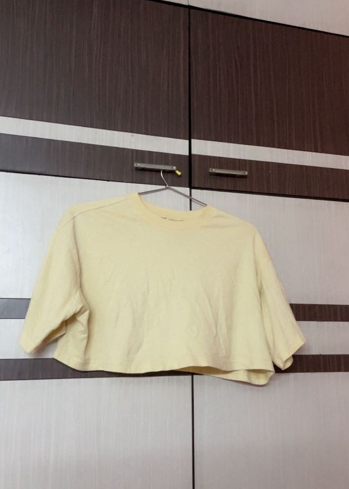 H&amp;m Basic Crop Tee