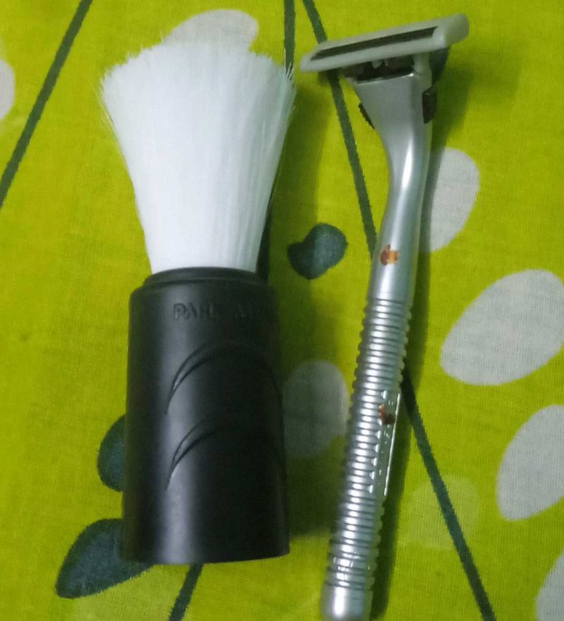Shaving brush and razor