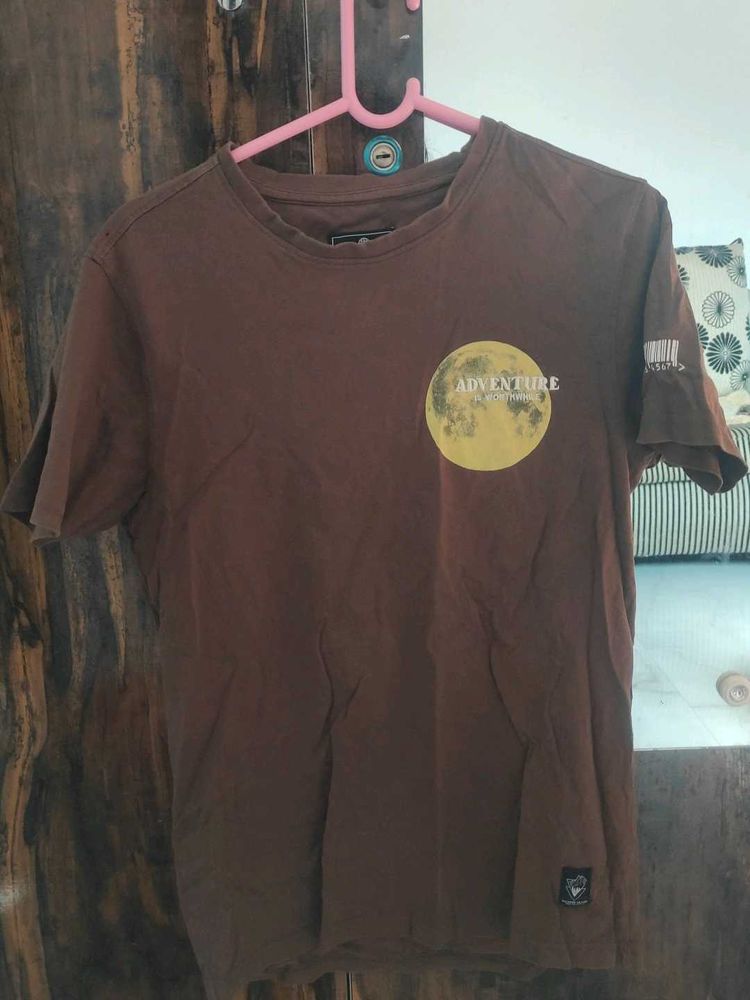 Brown Graphic T-Shirt