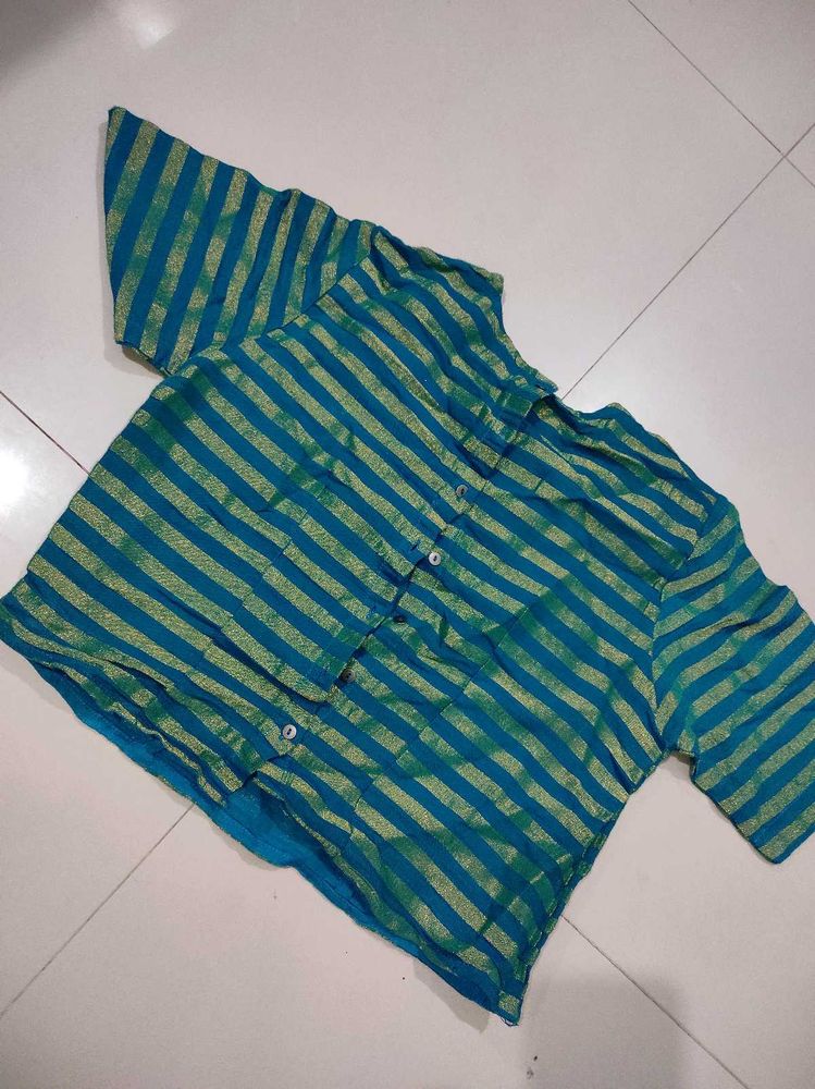 Striped Button-Up Top