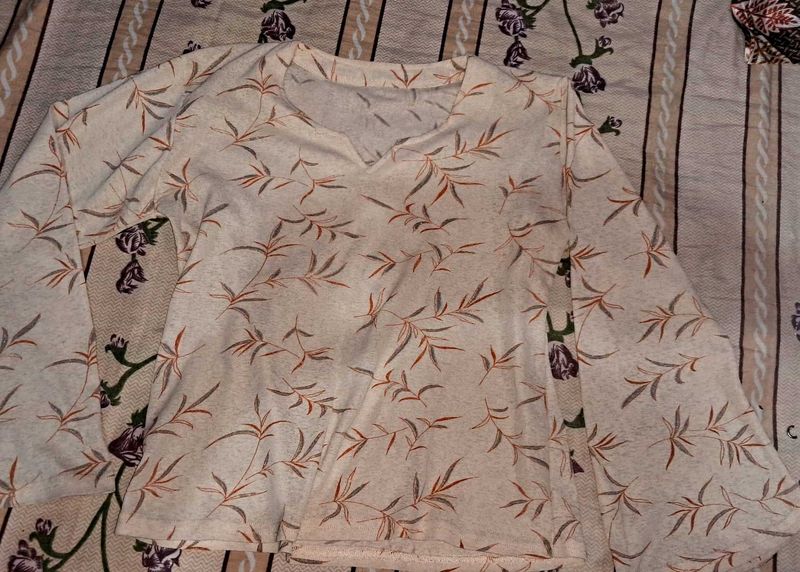 Leaf Print Top